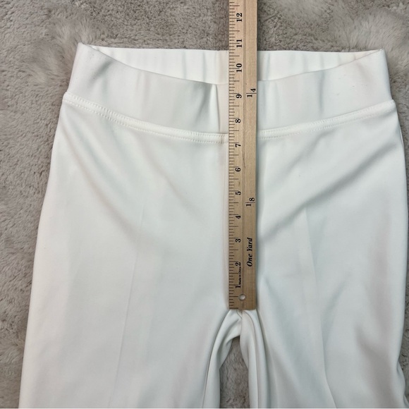 Joseph Ribkoff White Crop Pants Size 4 Stretch Slit Elegant Minimalist Capri - Picture 6 of 9